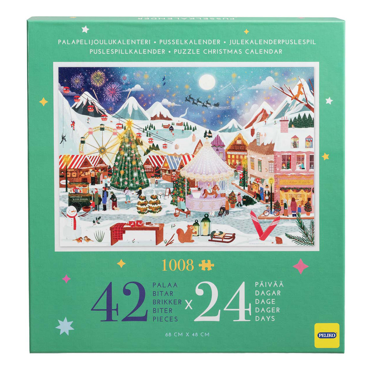 Palapelijoulukalenteri Marché de Noël, 1008 palaa