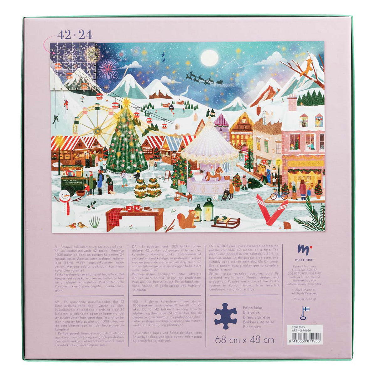 Palapelijoulukalenteri Marché de Noël, 1008 palaa