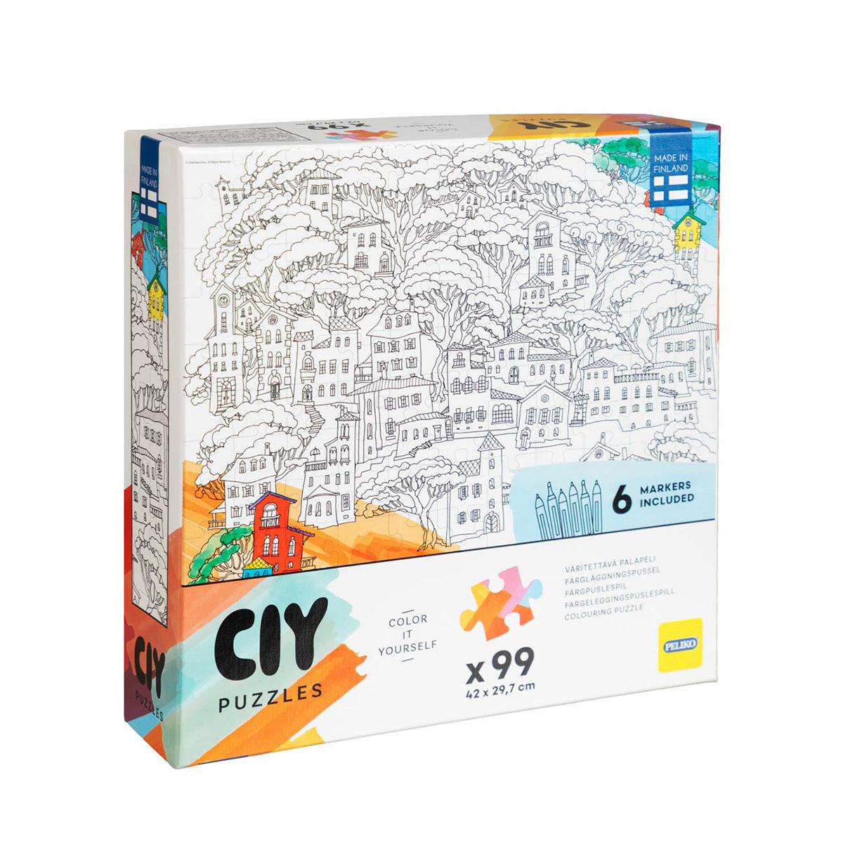 CIY-palapeli 99 palaa ja tussit Talot