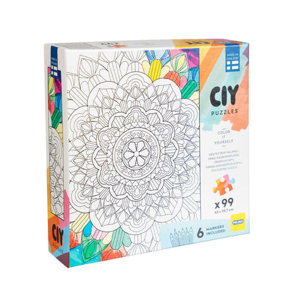 CIY-palapeli 99 palaa ja tussit Mandala