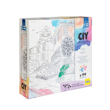 CIY-palapeli 99 palaa ja vesivärit Katukuva